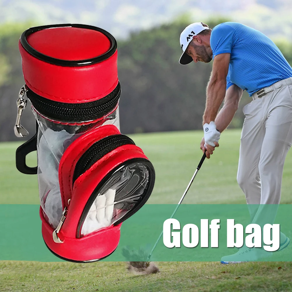 

Golf Balls and Tees Holder Waist Carrier Pack with 3 Balls and 3 Tees with Light Weight Hook Carrier Tee Holder for Training