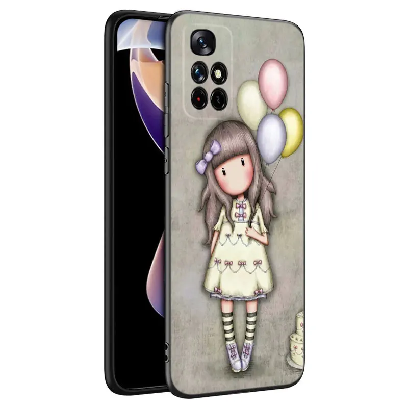 Чехол для телефона каваи с изображением Каваий Санторо Gorjuss Girl Xiaomi Redmi Note 11 10 9 8 Pro