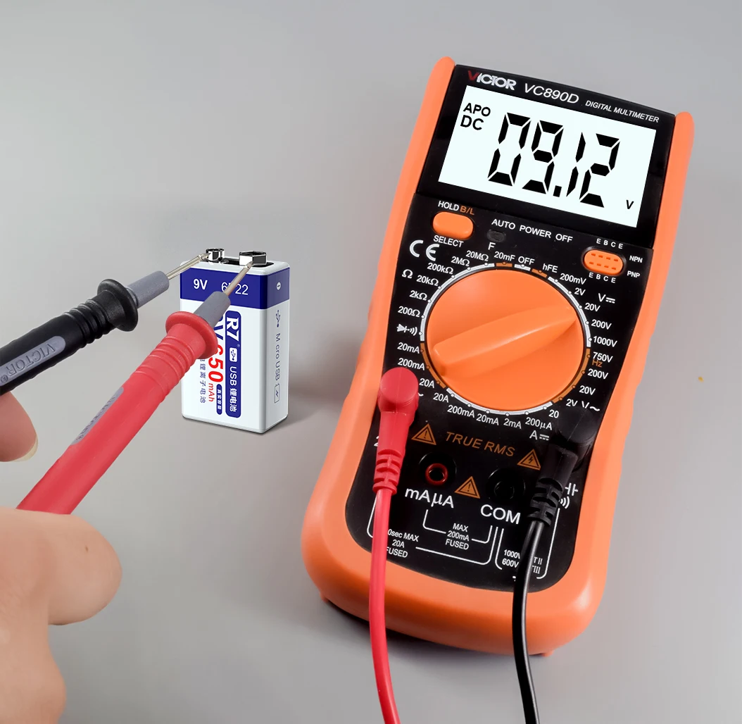 Аккумулятор 9 В 700 мАч микро-USB литий-ионный аккумулятор 6F22 для металлоискателя