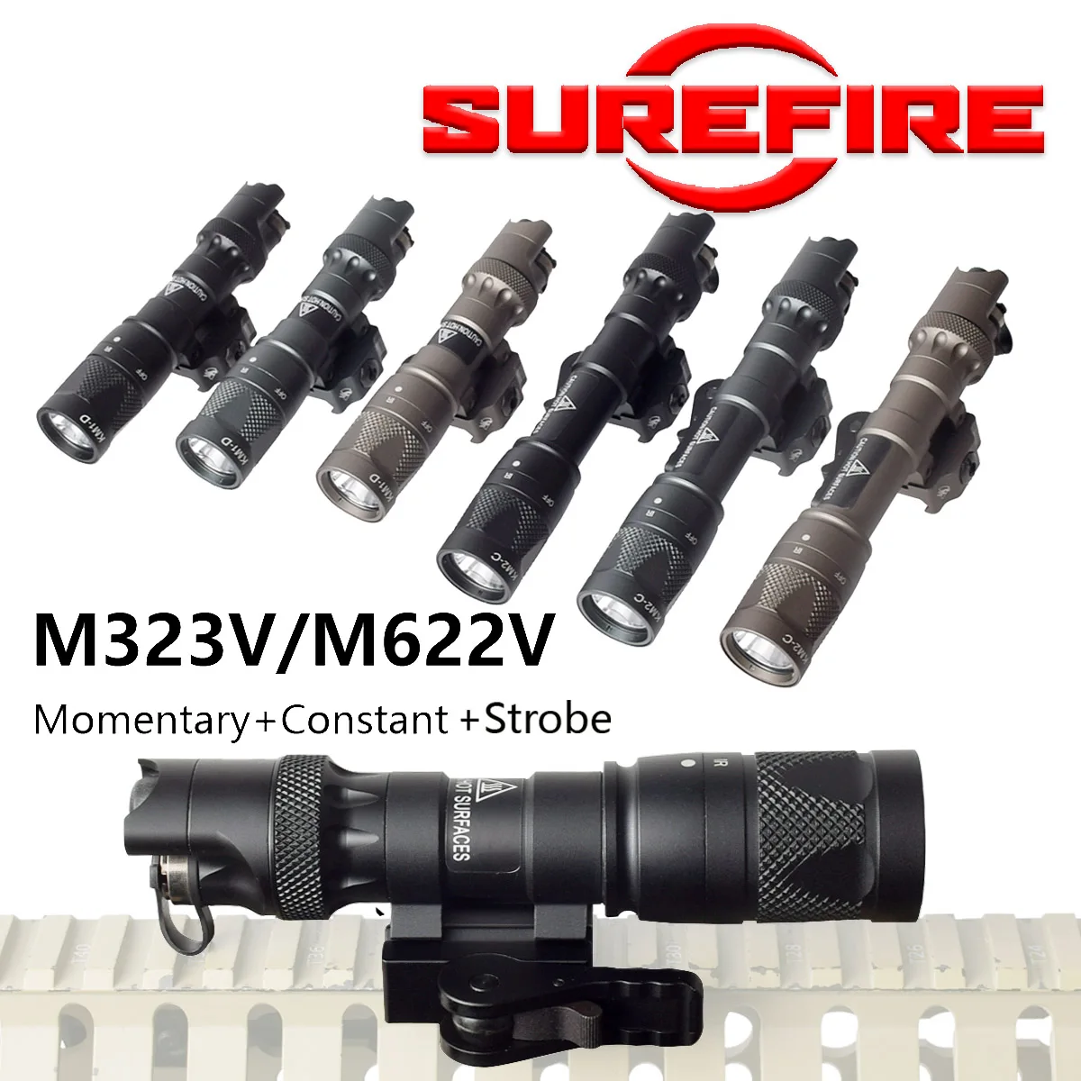 Тактическое оружие Surefire M323V M622V IR QD стробоскопическое мгновенная постоянная