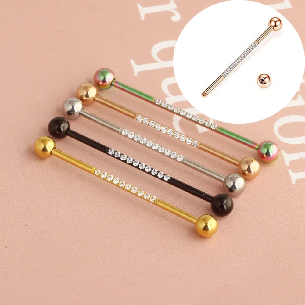 

Guemcal 1 шт. серьги-гвоздики из нержавеющей стали штанга модные циркониевые шипованные серьги длинные Стержни аксессуары