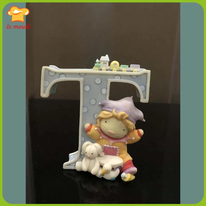 

T Shape English Letter Silicone Molds Soap DIY Scented Candle Food Grade Silicone Moulds