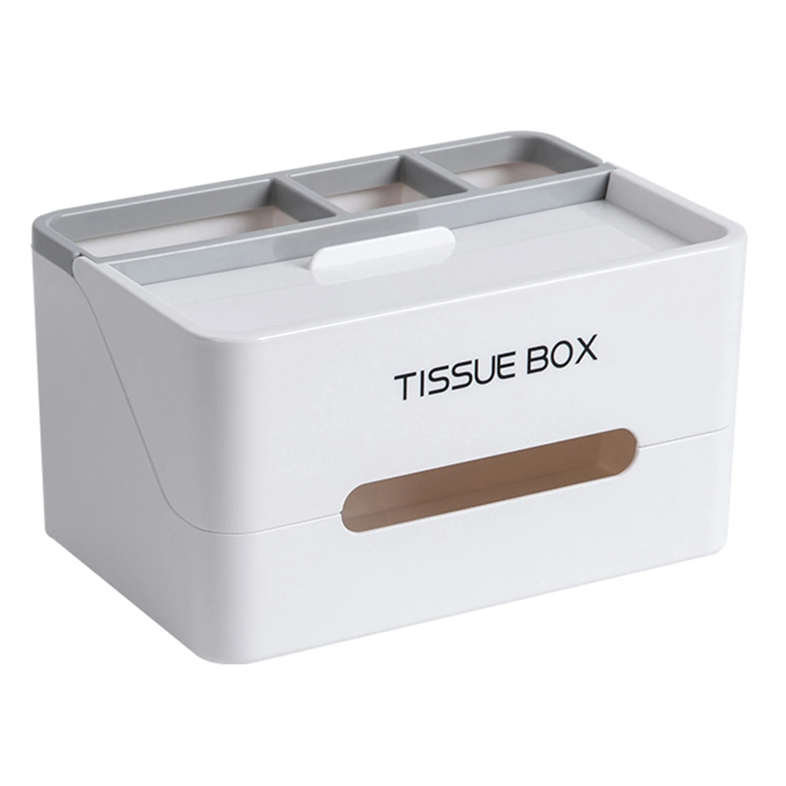 

Tissue Box Cover Tablet Stand Multi-Function Organizer Remote Control Storage Box For Home Office Organizer