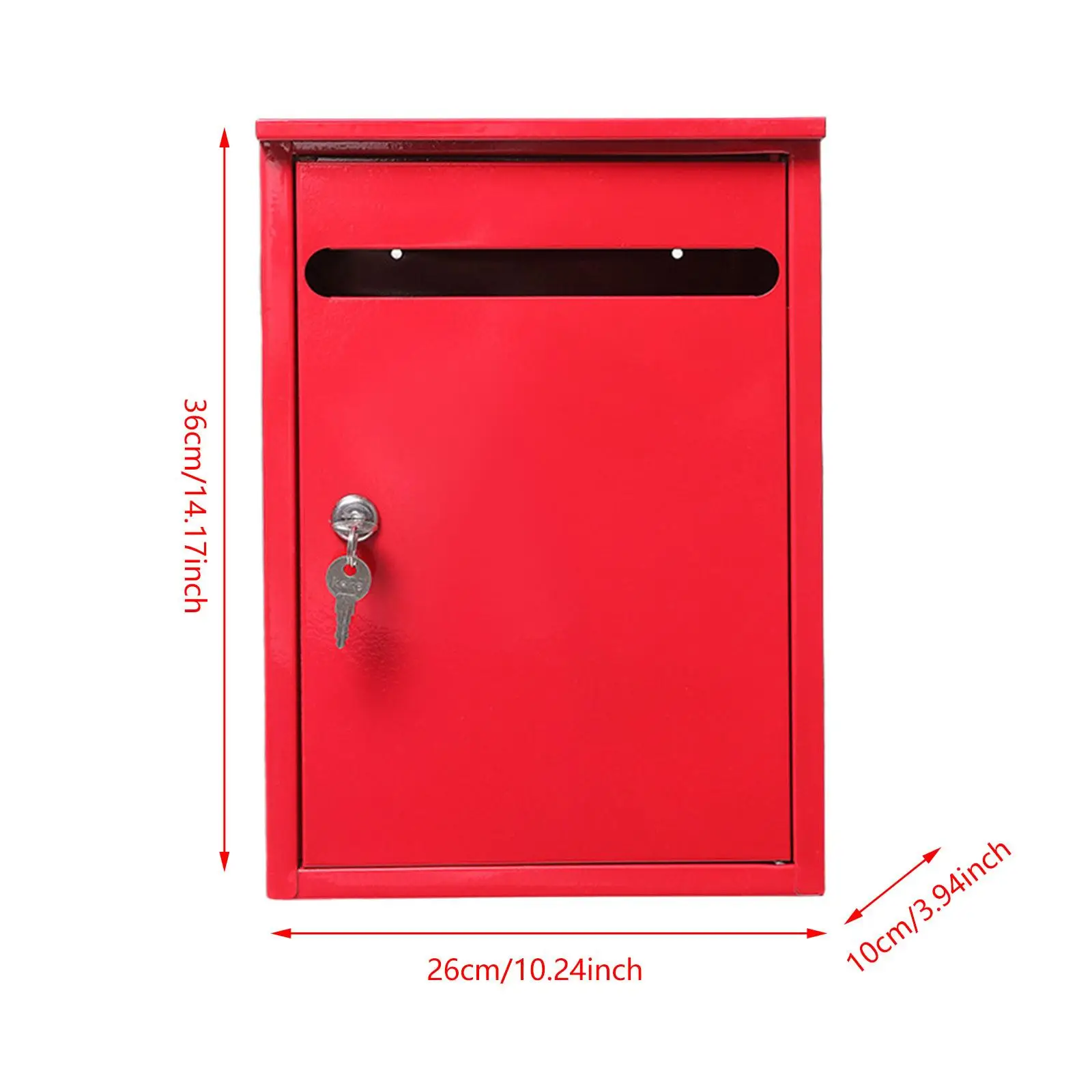 

Железный настенный почтовый ящик с замком