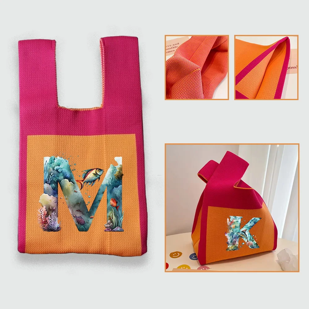 Сумка-тоут вместительная плетеная сумочка с узлом портативный кошелек