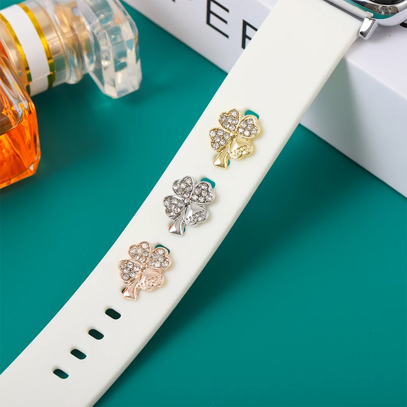 1 шт. декоративные подвески для ремешка Apple Watch силиконовый блестящий браслет