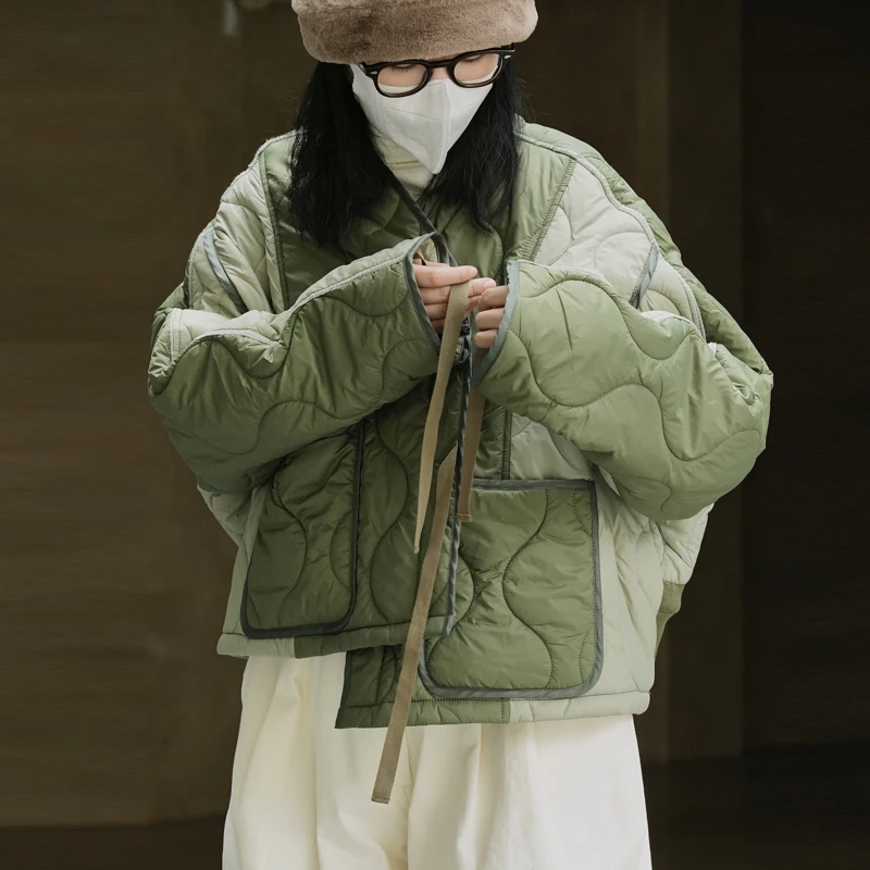 

Женская теплая парка на завязках Johnature, свободная универсальная тонкая теплая куртка популярного японского цвета, повседневная, зимний сез...