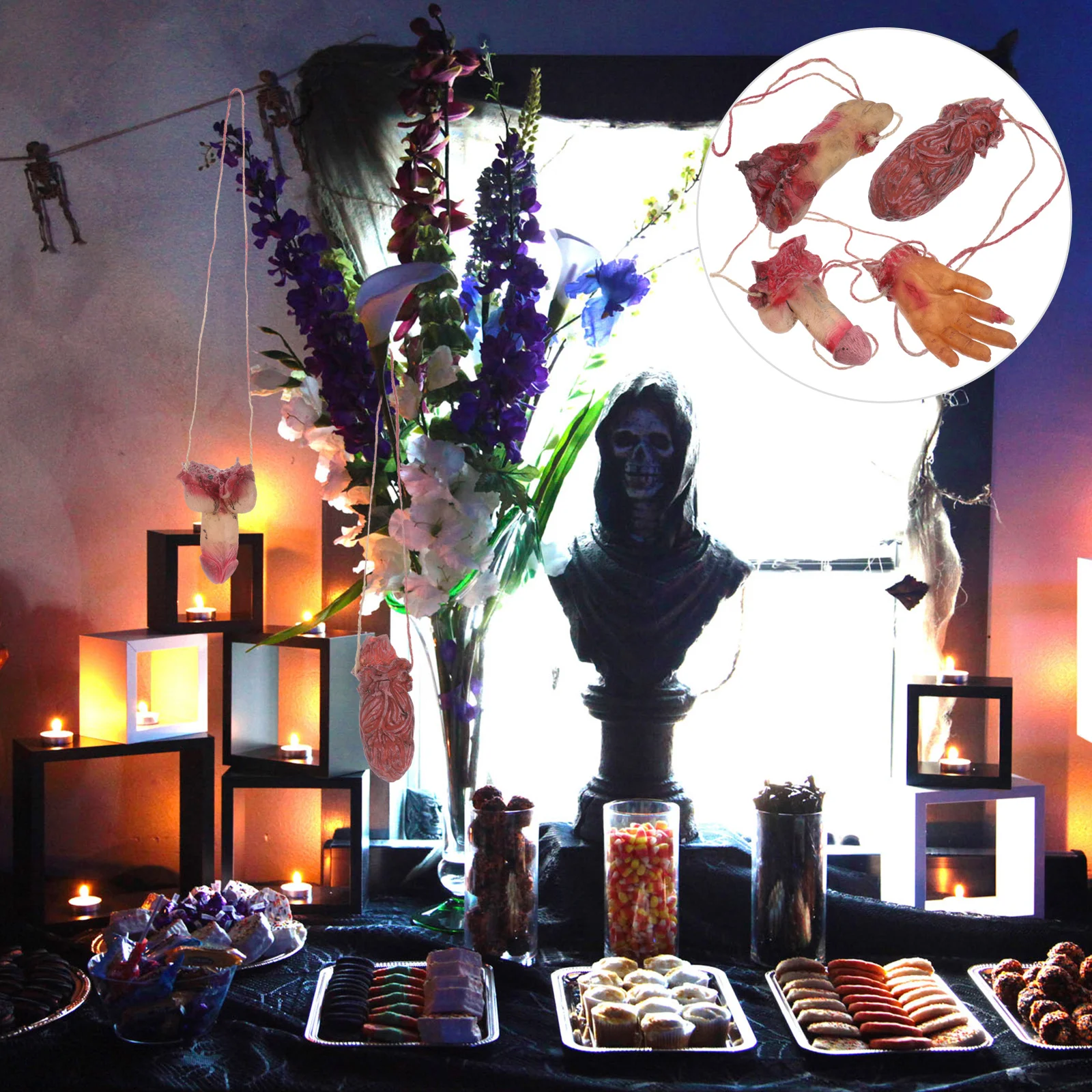 4 шт. кулон сломанные руки ноги подвесная цепочка основы искусственная эмульсия