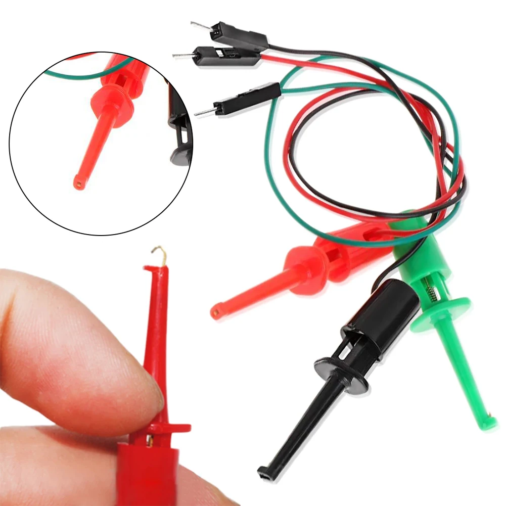 

3/6/9pcs Test Hook Clip With Male Head DuPont Line Testing Equipemnt Transistor Tester Electronic Test Work Hook Repair Tools