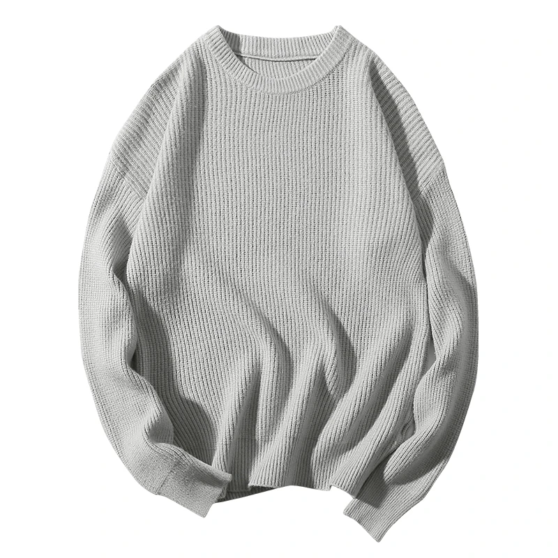 2023 Winter Fall Men Knitted Long Sleeves Sweater Solid Clause Pullover Sweaters Hip Hop Korean Fashion Loose Tops Sweater Men
