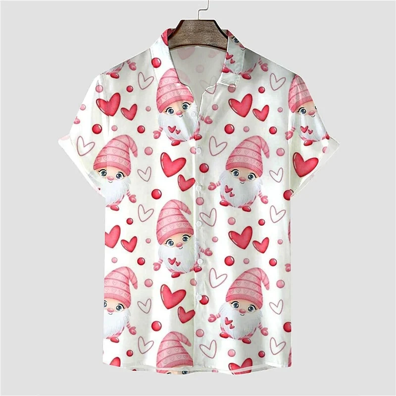 

Men's Shirt Summer Hawaiian Shirt Heart Letter Graphic Prints Turndown Clothing Apparel Tropical Fashion Hawaiian Designer