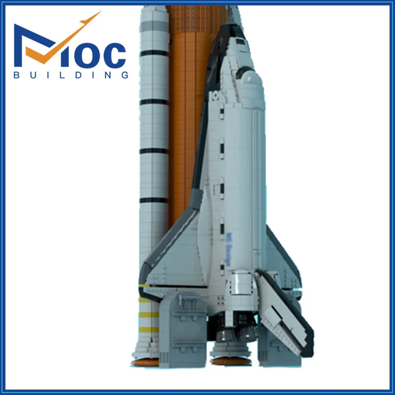 Фото MOC Space Shuttle 10283, обновленный усилитель, масштабная база, строительные блоки, ракетный кронштейн, модель самолета, сделай сам, кирпичи, сборка игрушек, подарки №5
