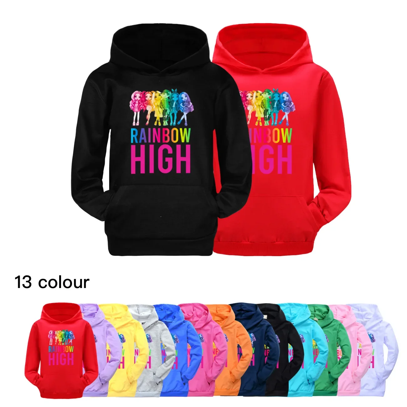 Модная толстовка детская одежда свитшот для девочек детский высокий пуловер