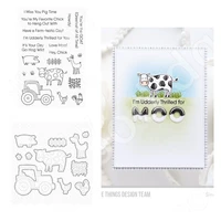 2022 new farm animals cutting dies stamps scrapbook diary decoration stencil embossing template diy greeting card handmade