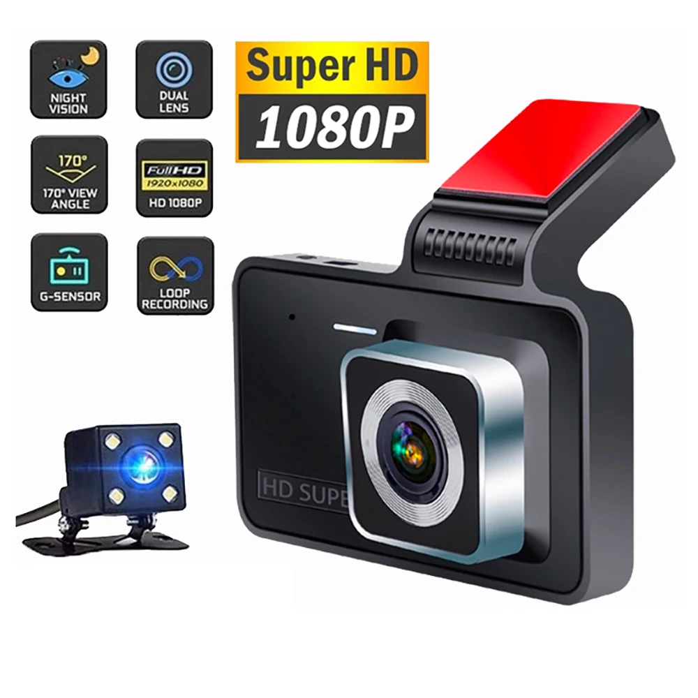 

Car DVR 4.0" Video Recorder Vehicle Dash Camera 1080P Full HD Rear View Night Vision G Sensor Portable Cycle Recording Dash Cam