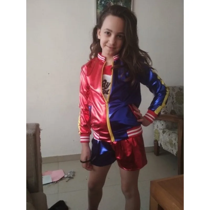 Hrley Quinn косплей костюм отряд самоубийц COS наряды Хэллоуин для девочек ролевых игр