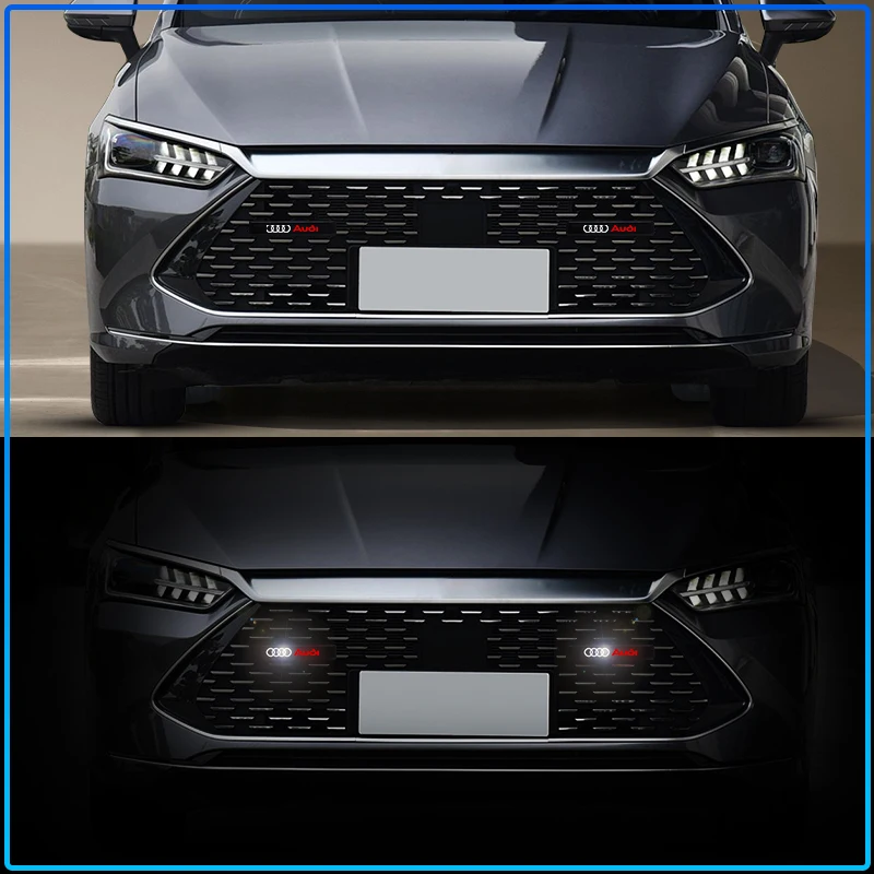 1 шт. Автомобильный значок на переднюю решетку радиатора с LED-подсветкой для Audi A4 A3 A5 A6 A7 A8 Q3 Q5 Q7 Q8 B5 B6 B7 B8 B9 Q7 8P 8V 8L (art.: 3920da36293ba) - 3920da36293ba