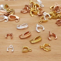 20pcs gold color pendant hook bail clip melon seeds buckle clasps for jewelry charm pendant connectors jewelry making diy
