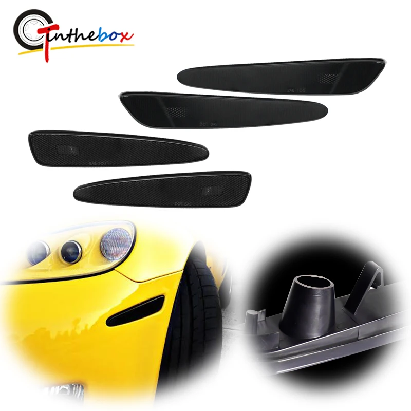 

Дымчатые линзы для переднего бокового крыла автомобиля, маркер поворота, крышки корпусов для 2005-2013 Chevrolet Corvette C6, без лампы/разъема