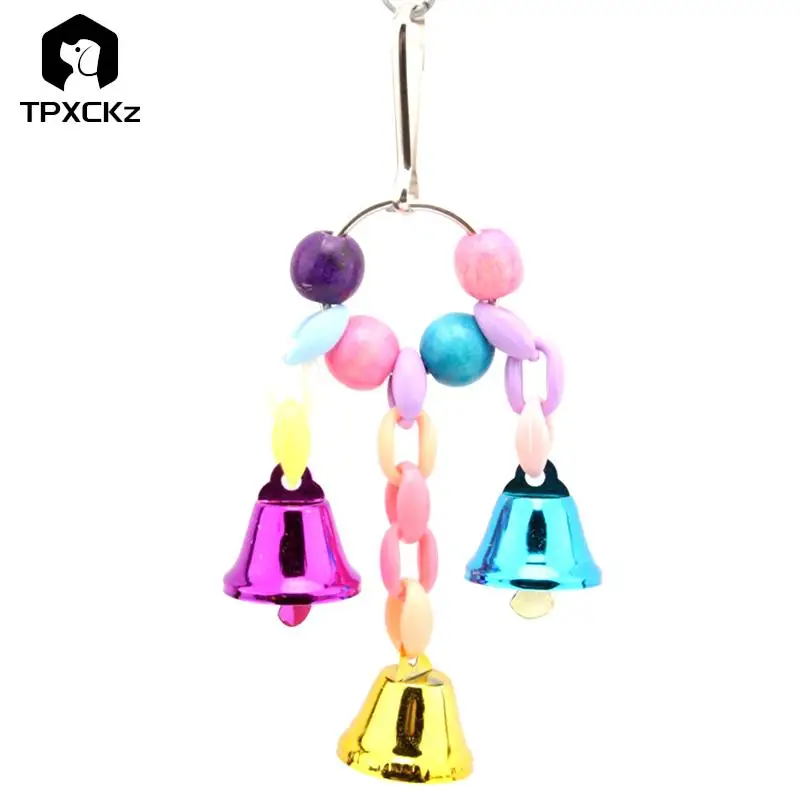 

Colorful Parrot Toys Suspension Hanging Bridge Chain Pet Bird Parrot Chew Toys Bird Cage Toys for Parrots Birds Home Decoration