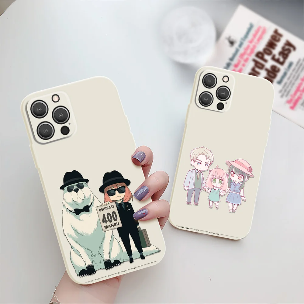

For Iphone 11 Pro Max Case for Iphone 13 12 Mini XS X XR 7 8 Plus SE 2022 2020 SPY X FAMILY Anime Cover Protection Shell
