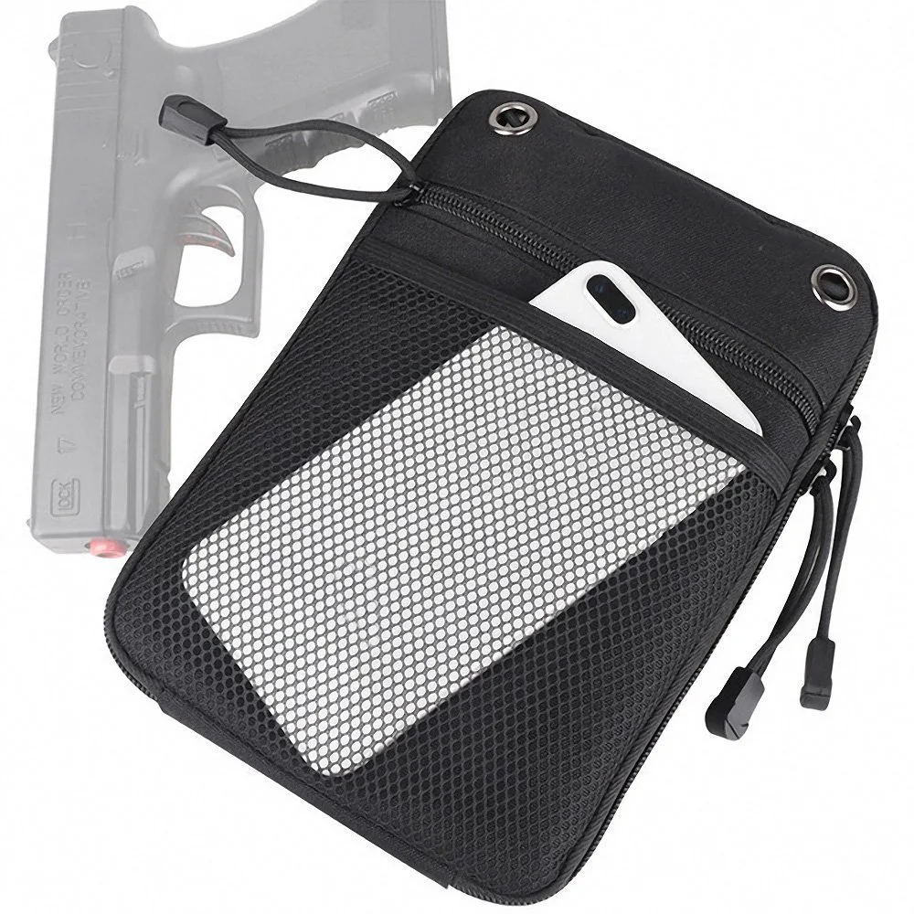 

Tactical Waist Hidden Gun Bag Holster Left-Right Universal Concealed Pistol Glock 19 Belt Pouch for Outdoor Camping Hunting Gear