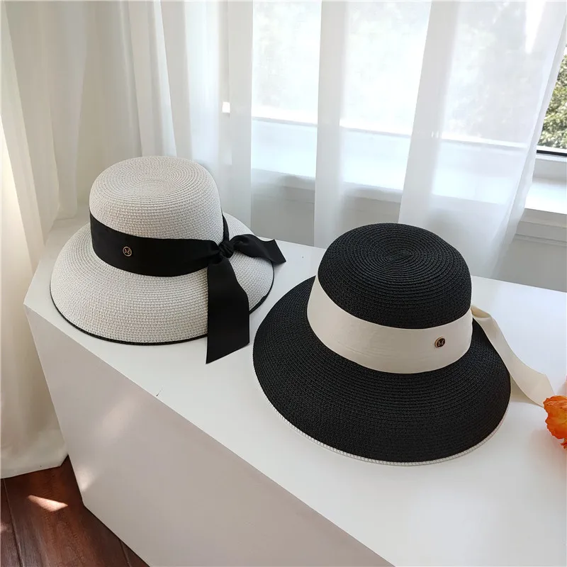 

Summer Straw Hats Wide Brim Bowknot Steamer Breathable Sun Hat Women Holiday Beach Hat Sun Protection Cap Visor Hat