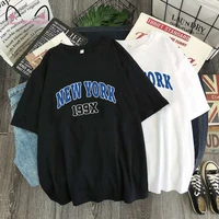 women t shirts new york fashion tshirt usa letter print women clothing graphic tee shirt summer y2k casual oversized t shirt