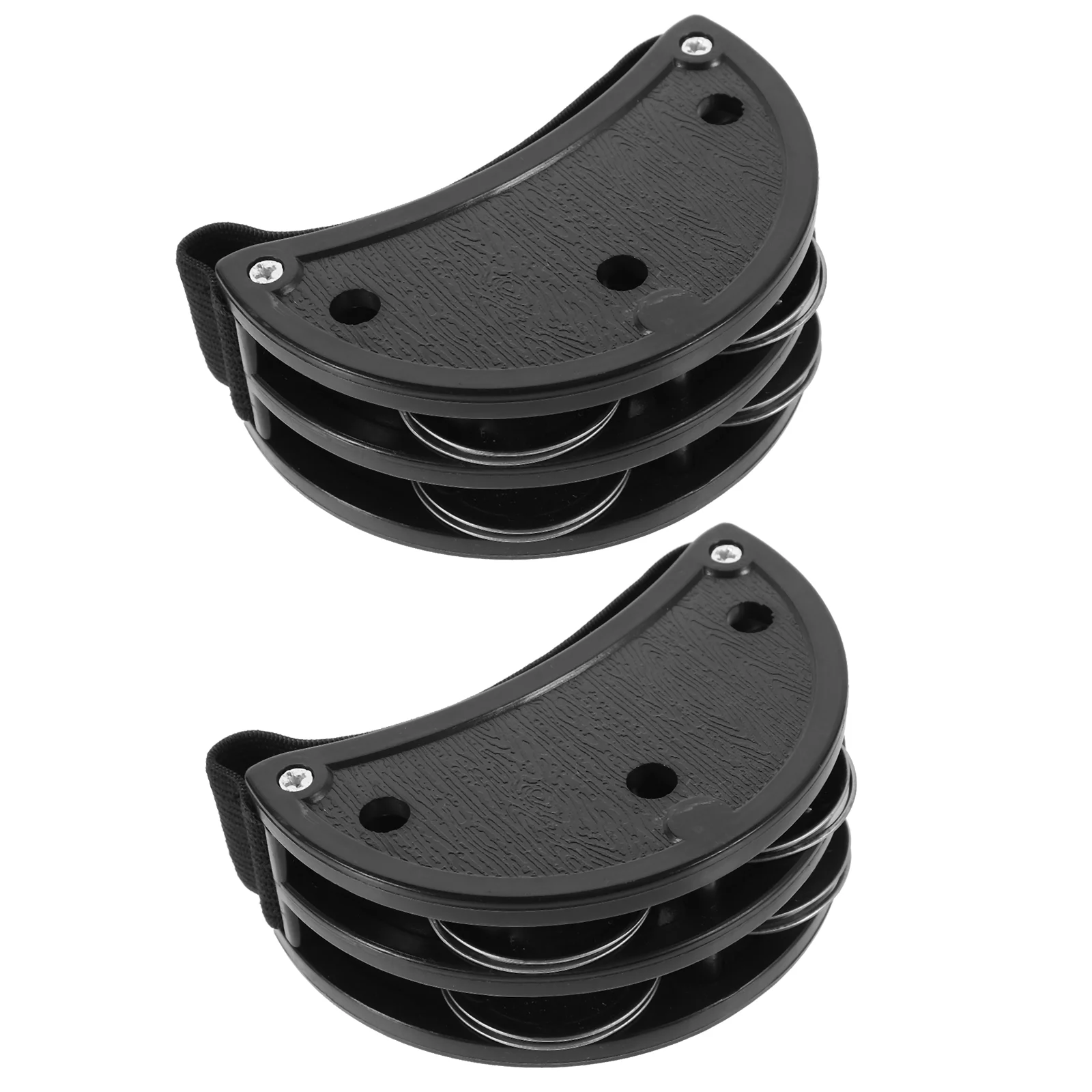 

2 Pcs Tambourine Fun Percussion Instruments Foot Tambourines Funny The Bell Church