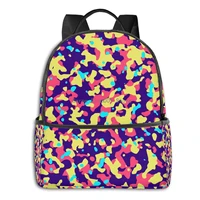 artwork patterns multifunctional black edge backpack suitable for school outdoor notebook bag