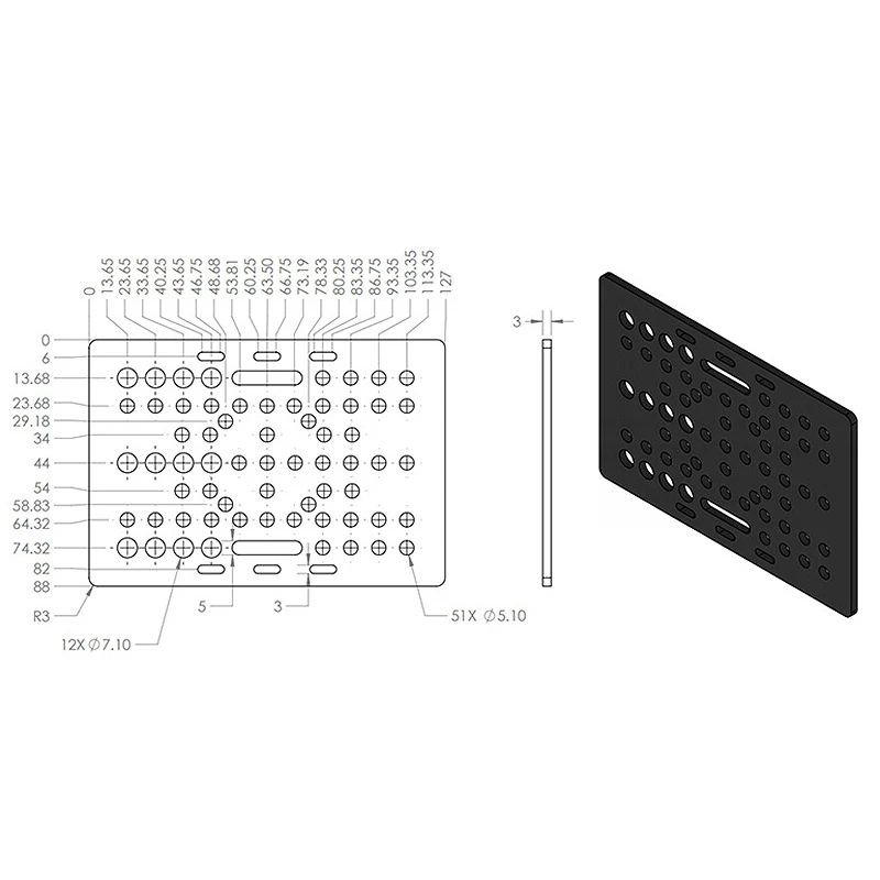 ГОРЯЧАЯ ПРОДАЖА 2X Gantry Plate с ЧПУ V-образный паз универсальная пластина алюминиевый