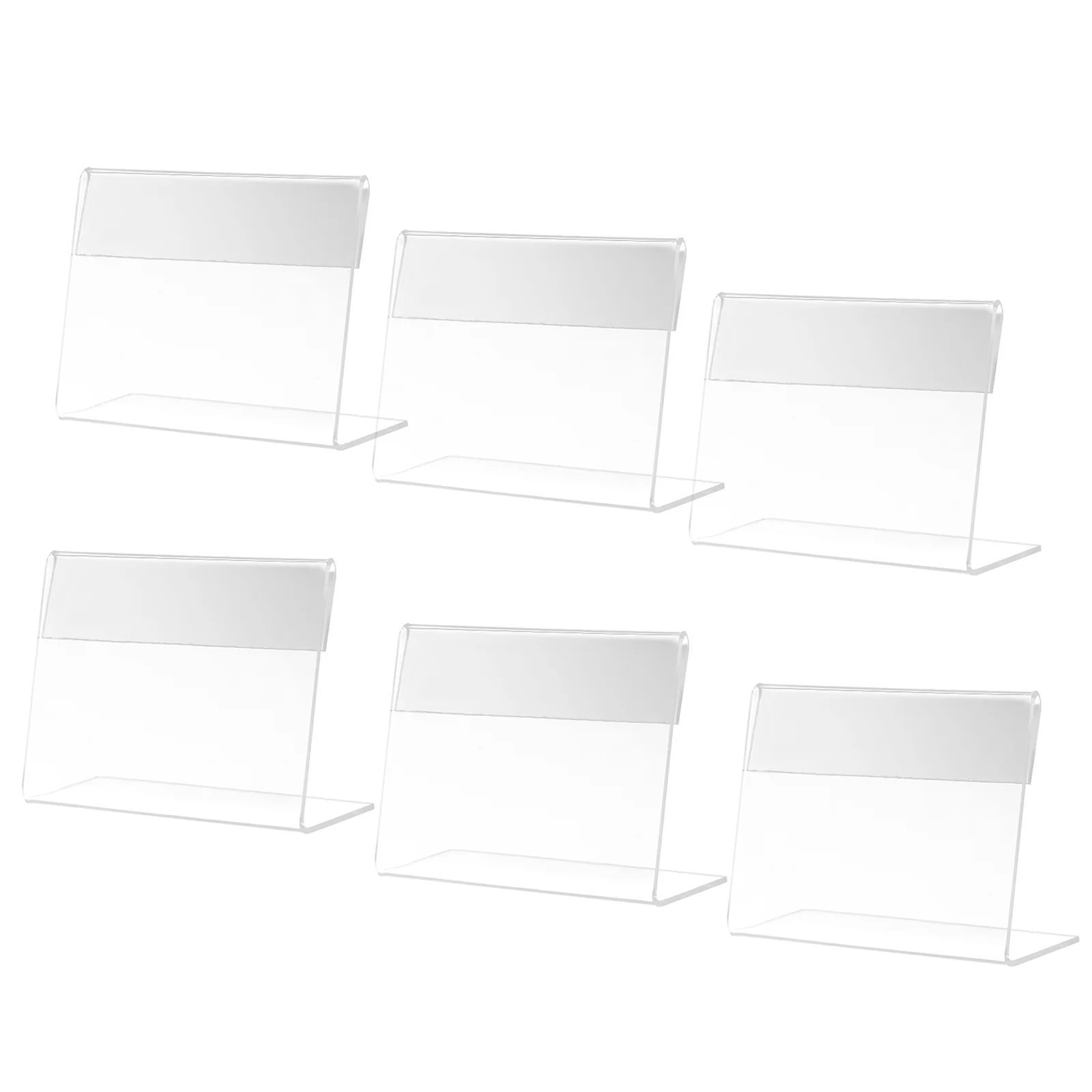 

6pcs Acrylic Display Stands Menu Display Stands Transparent Showing Shelves