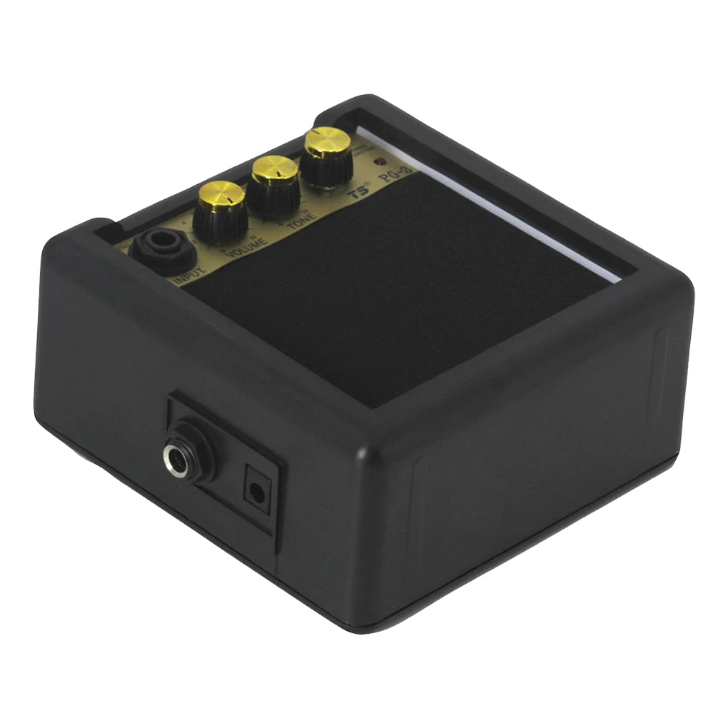 

Universal Electric Guitar Amplifier Speaker 3W Bass Tone Control Power Amp Earphone Port Musical Instrument Accessory