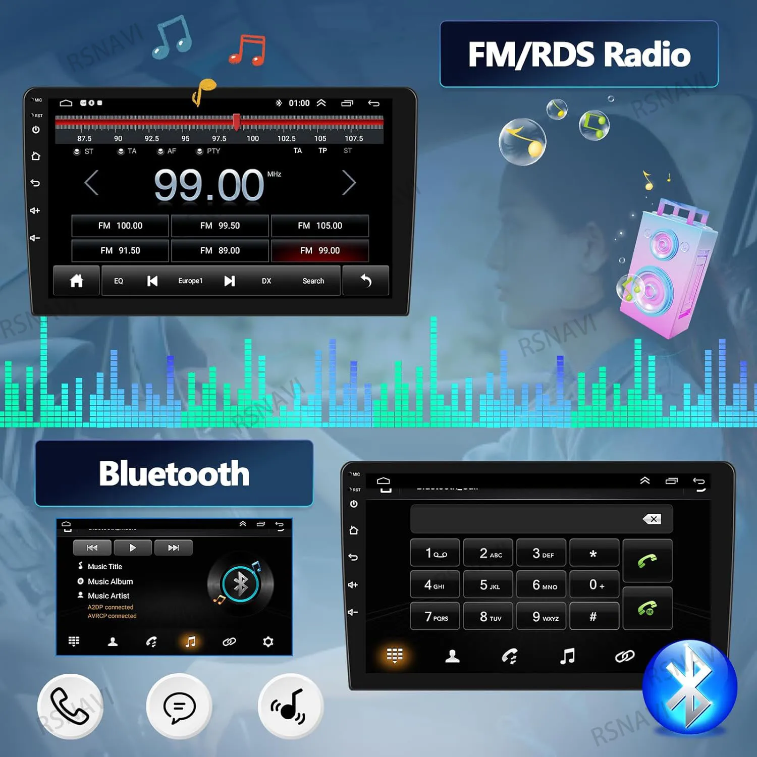 Фото Android 14 Carplay Auto для Toyota Passo XC10 для Daihatsu Boon Sirion 2004-2010 Автомобильный радиоприемник Мультимедийный GPS Стереоплеер Видео №5