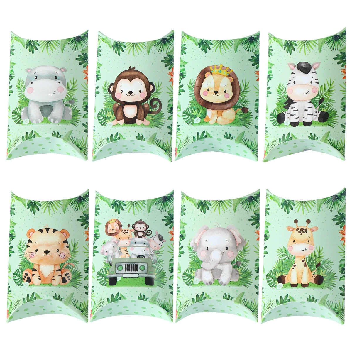 8 шт. детская упаковочная коробка Джунгли