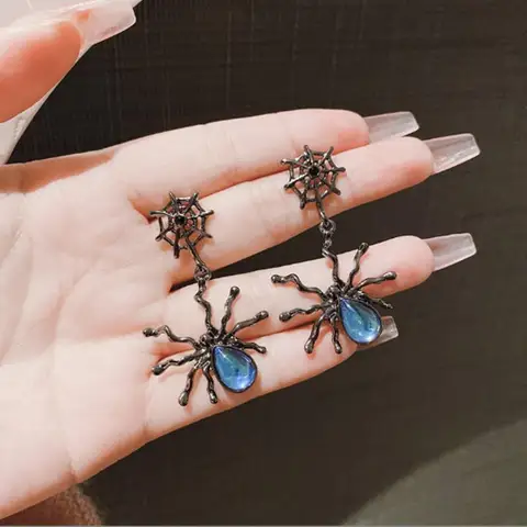 Серьги-подвески Паук Паутина Huapengyang