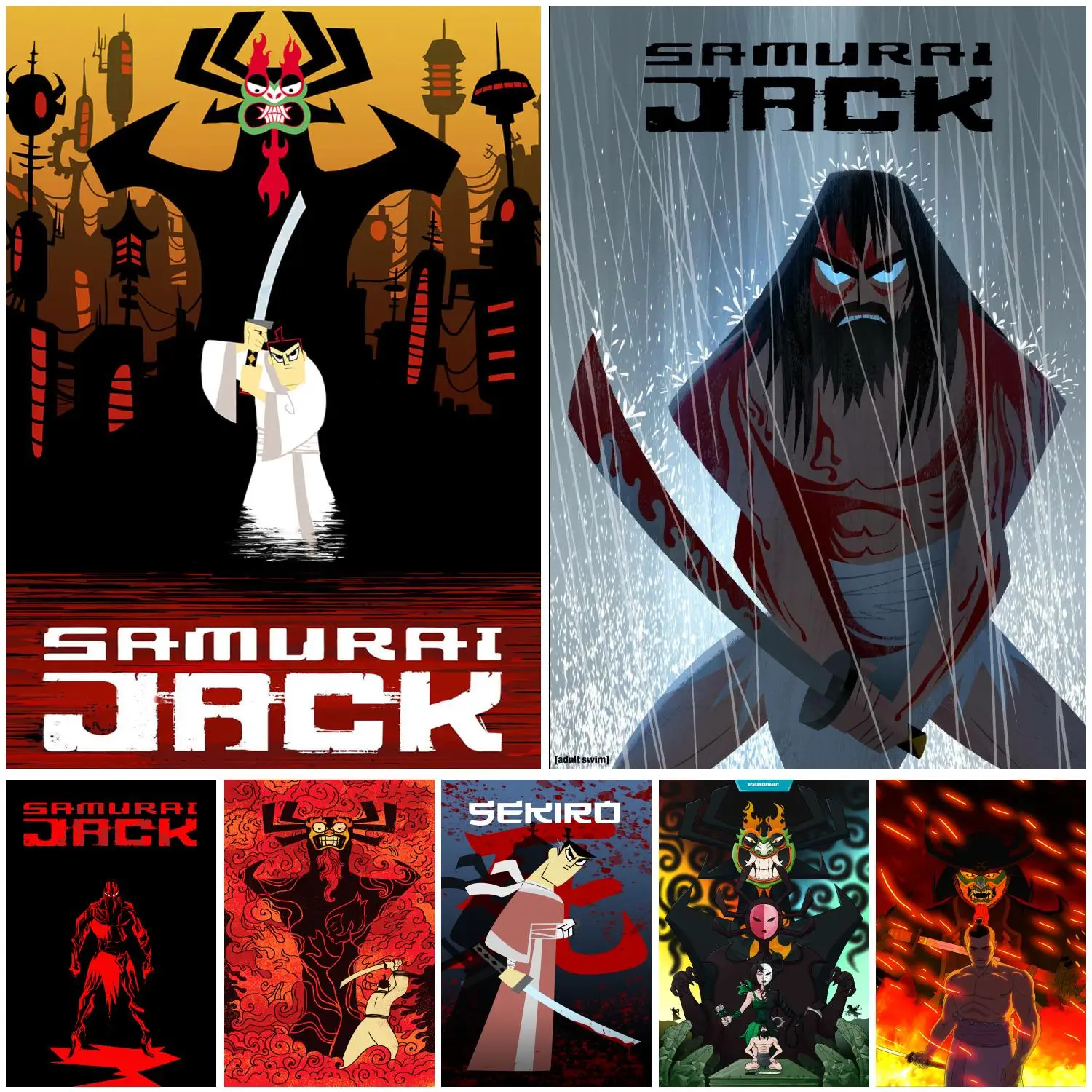 

Плакат самурайского Джека, холст, художественный плакат и Настенная картина, современный декор для семейной спальни, плакаты