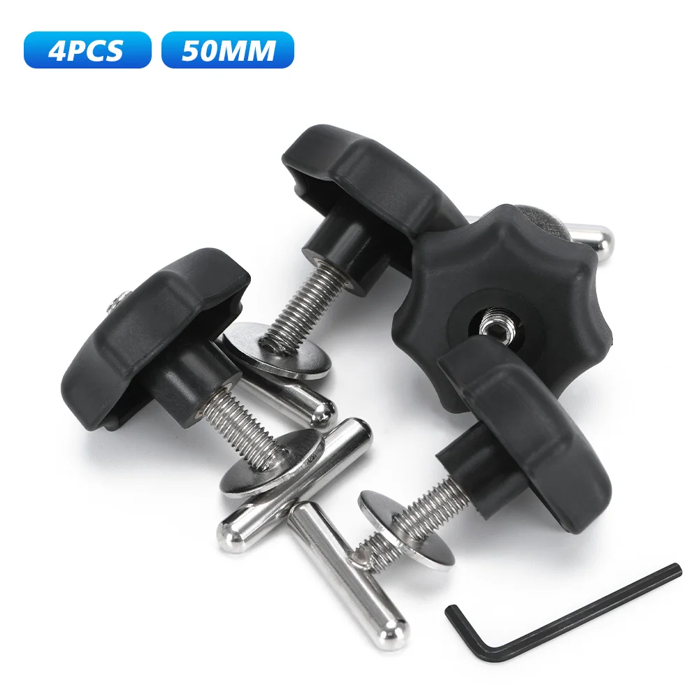 

Автомобильные аксессуары: черные крепежные винты (4 шт.) 50 мм/70 мм для крепления на рейлинги Multiflexboard для VW T5/T6 MULTIVAN