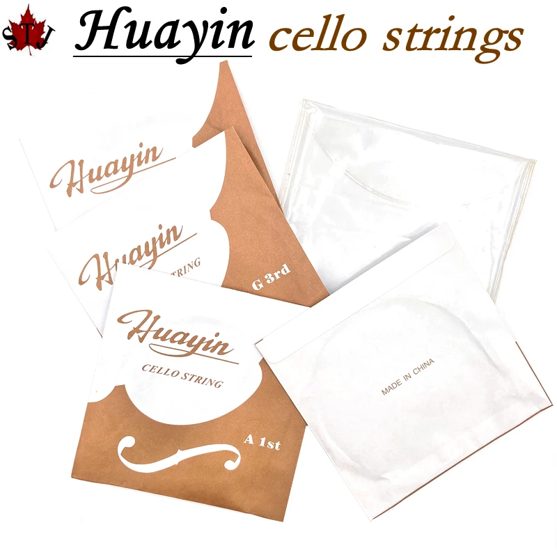 

1 set 100% genuine article Huayin Student 3/4-4/4 cello strings for A D G C cello strings.