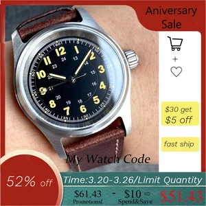 Imported 36MM Pilot Men Watch Military Japan NH35A Vintage 200m Waterproof Mechanical Watch for Lady Lume Spo