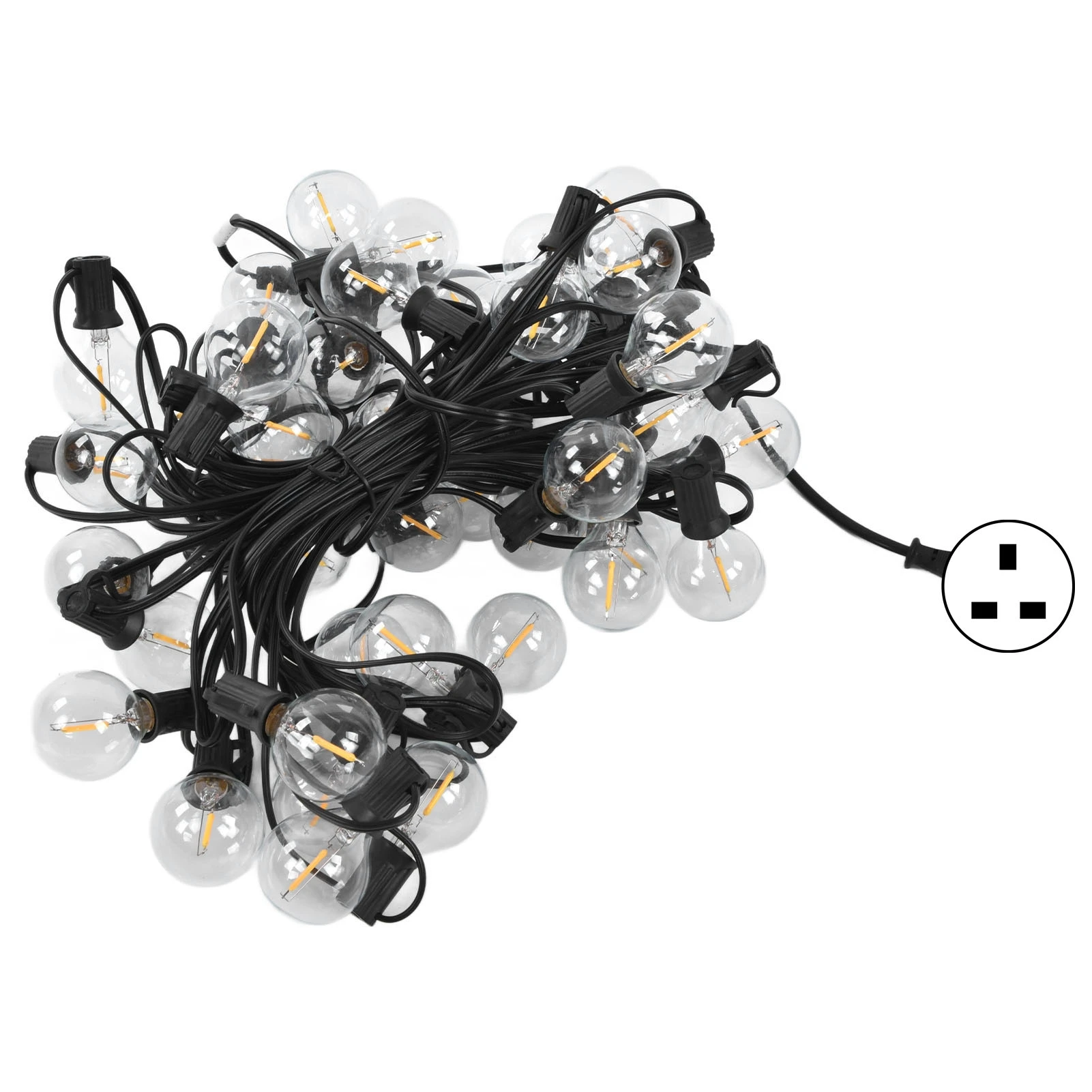 G40 50LED Ball Light String IP45 Водонепроницаемый Открытый Сад Внутренний двор Газон