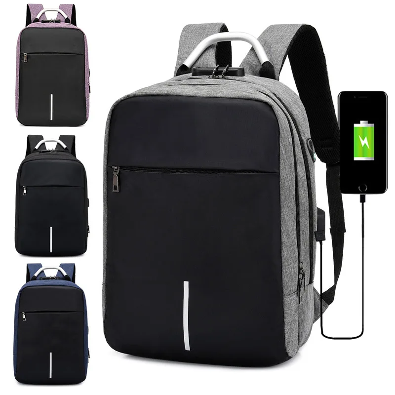 

New Men'S Computer Backpack Multifunctional Anti-Theft Password Lock Usb Interface College Student Business Backpack Backpack