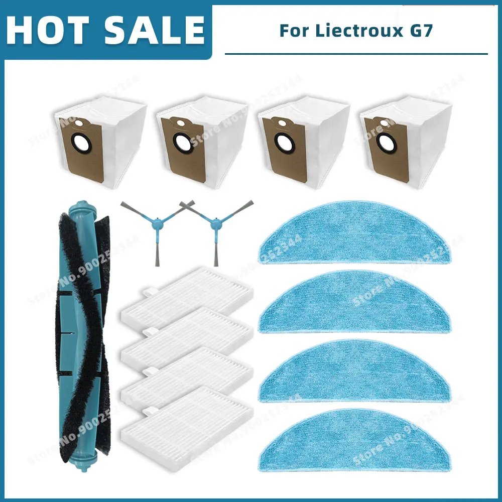 

Совместимость с Liectroux G7/AENO RC4S/EVOLUTION AIRO, запасные части, аксессуары, основная боковая щетка, фильтр, швабра, тканевый мешок для пыли