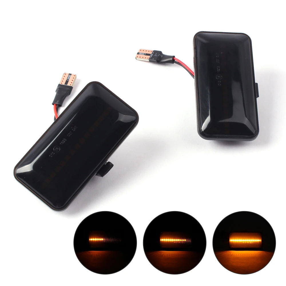 

Flowing Sequential Dynamic Side Marker Turn Signal Blinker Lights for VW Golf 3 MK3 Vento Passat Seat Ibiza Smoked Lens