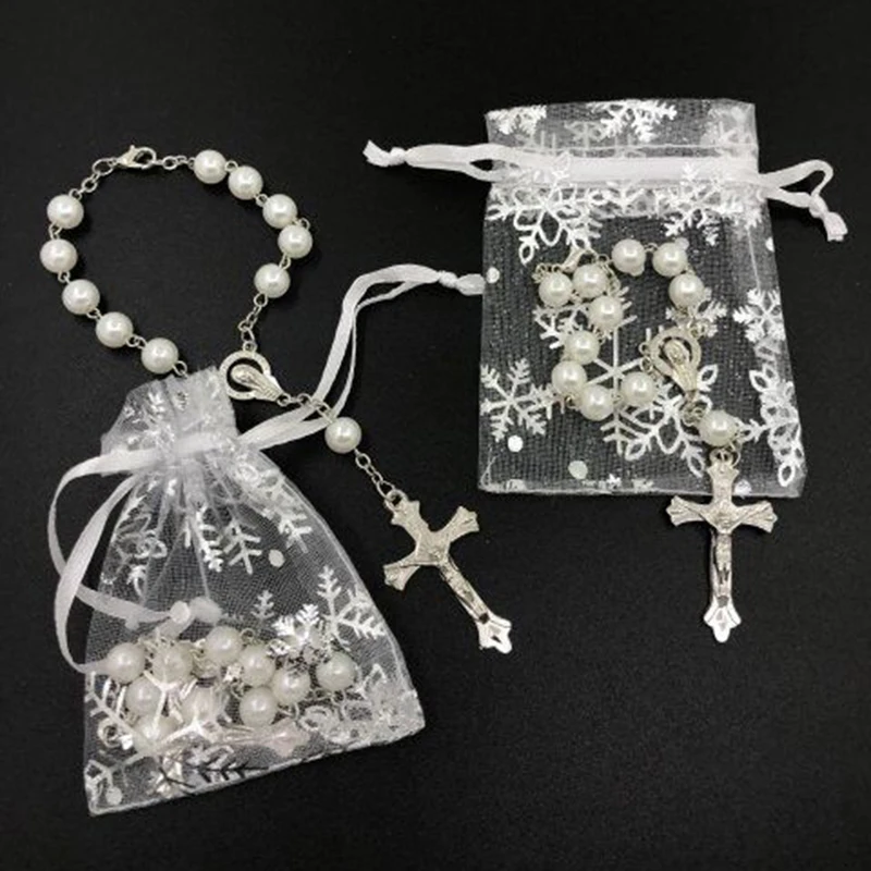 

First Communion Gifts Christening Party Favors Baptism Quinceanera Wedding Rosary Return Gifts for Guests, Pack of 12pcs