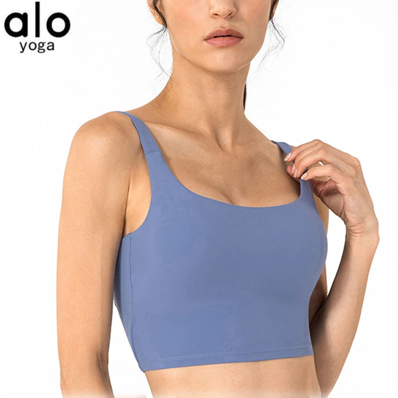 

Alo Yoga Sports Bra Unwired Breathable Cropped Tank Top Sexy Tube Underwear Fitness Sportswear Female Gym Clothing