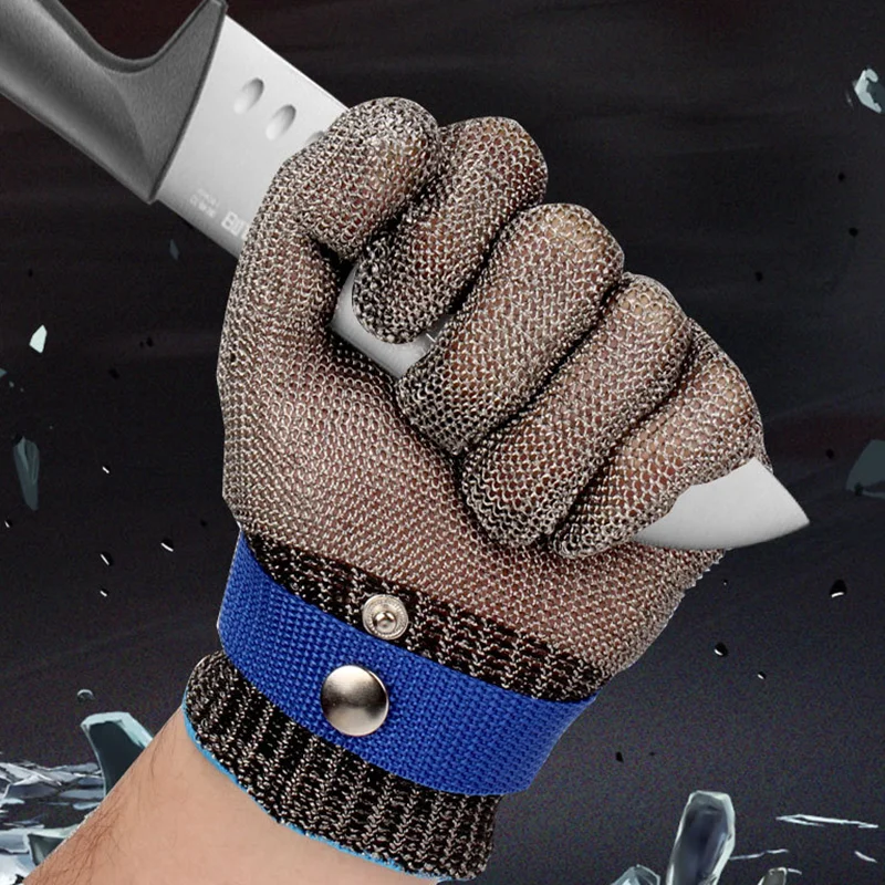 

Stainless Steel Gloves Anti-cut Safety Cut Resistant Hand Protective Metal Meat Mesh Glove for Butcher Wire Knife Proof Stab