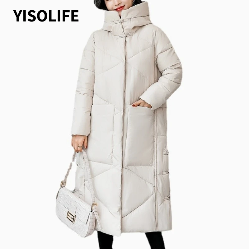 Women Winter Clothes Plus size Clothing for women Long Down cotton special design Stand collar Hooded Thicken Jackets and coats