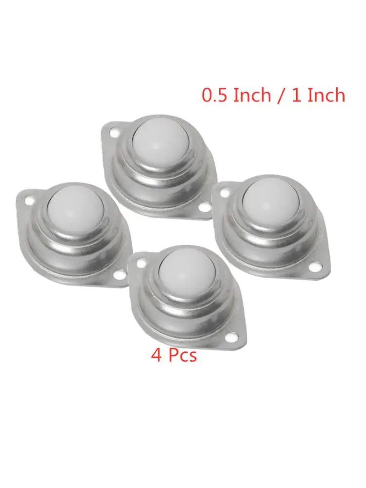 

4 Pcs/Lot 0.5 / 1 Inch Bull Eye Wheel Nylon Caster Ball Conveyor Robot Universal