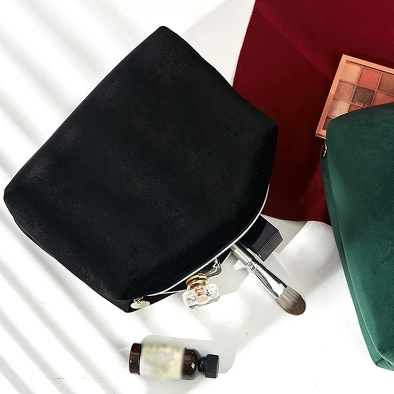 Ins Style Advanced Фланелевая тканевая косметичка Большая вместительная сумка для